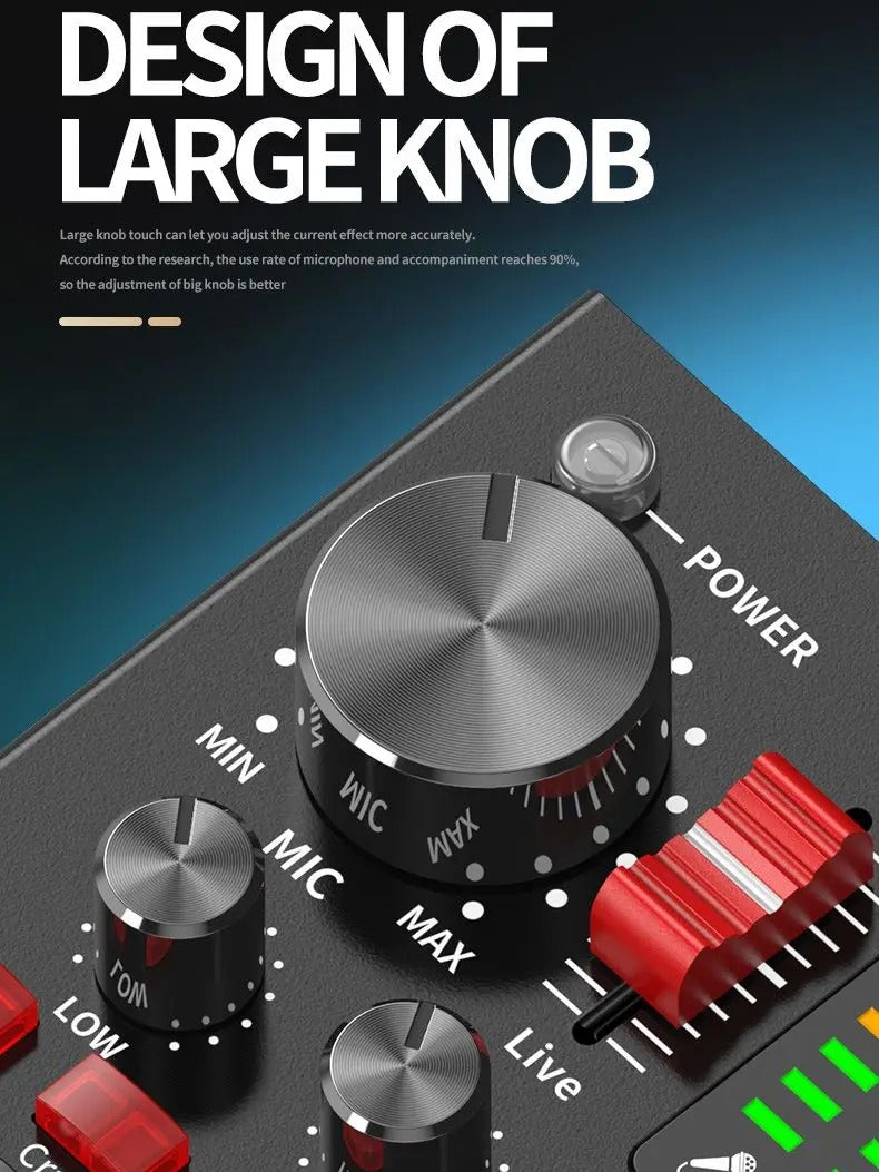 V88 Live Sound Card Mixer – Compact USB Audio Mixer with Built-In Effects for Mobile Streaming Nawazia