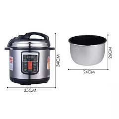 10L Smart Multi-Cooker - High Pressure Rice Cooker & Electric Pressure Cooker with Digital Display, 12 Cooking Functions Nawazia