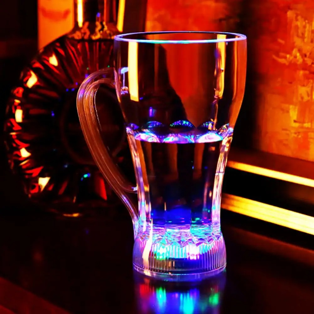 Acrylic LED Flashing Color-Changing Glass | Water-Activated Light-Up Beer Mug & Whiskey Cup for Parties Nawazia