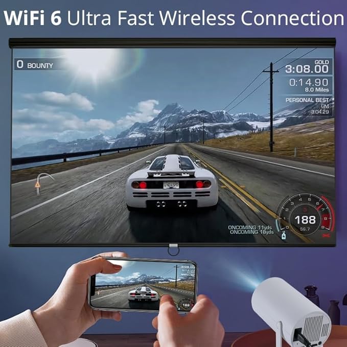 HY300 PRO 4K Projector – Android 11 Dual WiFi | 1080P & 1280x720P HD Home Theater for Premium Cinema Experience Nawazia