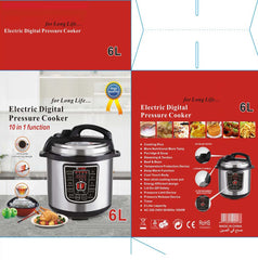 6L Smart Digital Pressure Cooker - Non-Stick, Multi-Function Electric Rice Cooker with Microwave & Stainless Steel Design Nawazia