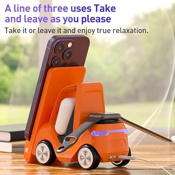 T20 Multifunctional Wireless Charging Station – 5-in-1 Fast Charger with Alarm Clock, Multi-Device Compatibility (Multi) Nawazia