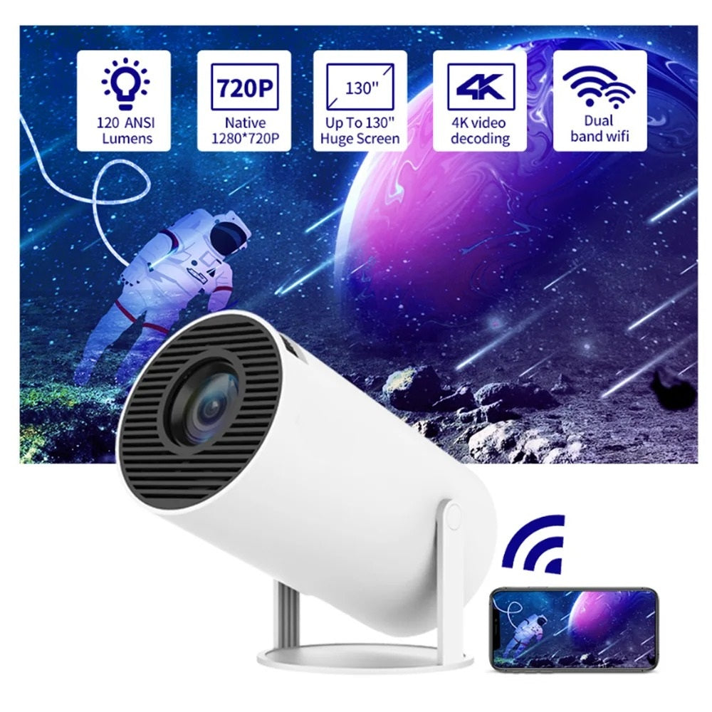 Portable Family Projector | Android Smart Projector with HD Display for Camping & Home Nawazia