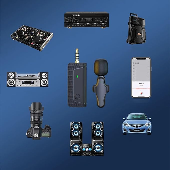 K35 Pro Wireless Lavalier Mic – Dual-Mic, Noise Reduction, 3.5mm AUX, For Vlogging, Interviews & More Nawazia