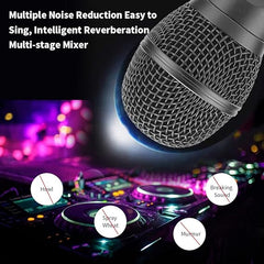Wireless Bluetooth Speaker with Dual Microphone Set | Portable Karaoke System for Home, Parties & Events Nawazia