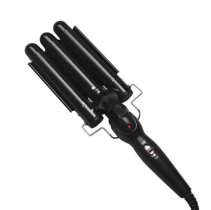 3-Barrel Ceramic Curling Wand – LCD Display, 14 Temp Settings for Perfect Waves & Curls Nawazia