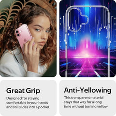 Ultra Slim Flexible TPU Phone Case – Scratch-Resistant Silicone Cover for iPhone 16 Series (16, 16 Plus, 16 Pro, 16 Pro Max) with Free Screen Protector Nawazia