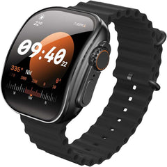 TC41 Curve Smartwatch - 2.01" AMOLED Display, AI Assistant, Bluetooth Calls, Wireless Charging, IP68 Waterproof, Fitness Tracker in Sleek Black Design Nawazia