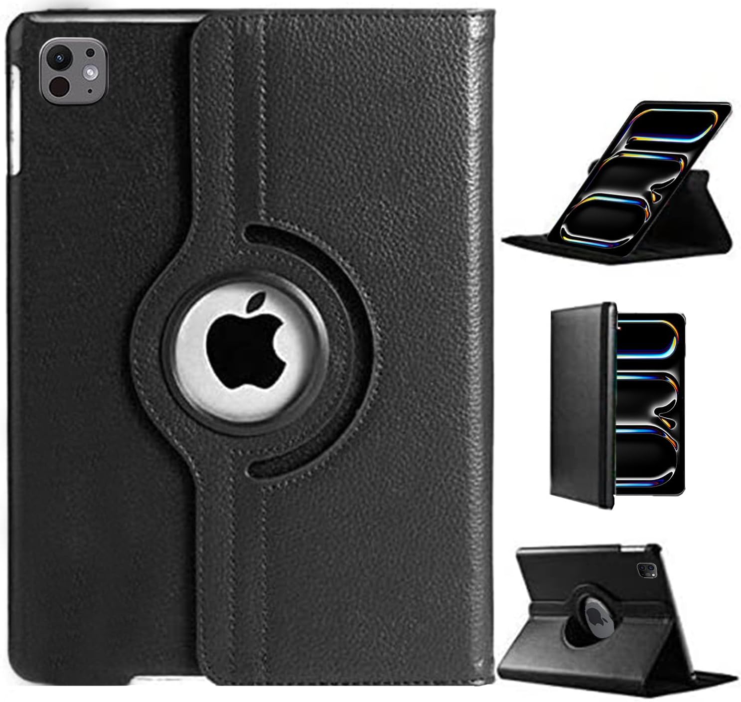 iPad Pro 11" 2024 (M4) Case - 360° Rotating Smart Folio Cover with Auto Sleep/Wake & Multi-Angle Stand (Multi-Color) Nawazia