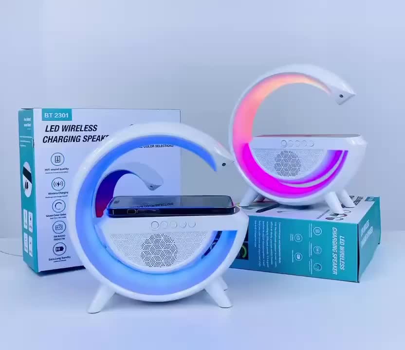 3-in-1 Night LED Desk Lamp | Bluetooth Speaker & 15W Wireless Charger | Multi-Functional Smart Lamp Nawazia