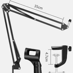 Professional Recording Microphone Stand | Adjustable Scissor Arm for Dynamic & Condenser Mics Nawazia
