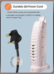 Sailboat Shape Tower Extension Lead with Type C Fast Charging Ports Nawazia