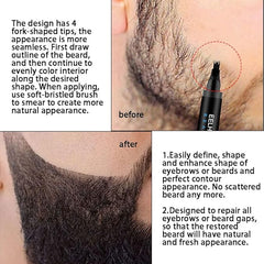 Waterproof Beard Filler Pen Kit | Contoured Beard Pen with Brush | Long-Lasting & Sweatproof Beard Pencil | Perfect for Patchy Beards Nawazia