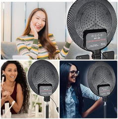 PF-33 LED Round Fill Light – Remote & Touch-Controlled Lighting for Photography & Streaming Nawazia