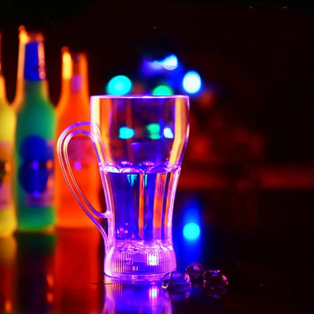 Acrylic LED Flashing Color-Changing Glass | Water-Activated Light-Up Beer Mug & Whiskey Cup for Parties Nawazia