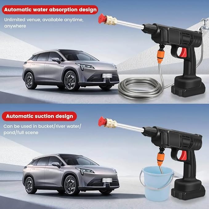 20000mAh Cordless High-Pressure Washer Spray Gun | Portable Cleaning Solution | Compatible with Makita 18V Battery Nawazia