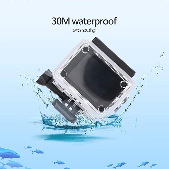 HD 1080P Outdoor WiFi Sports Camera | Waterproof Housing | 140° Wide Angle Lens & Accessory Kit Nawazia