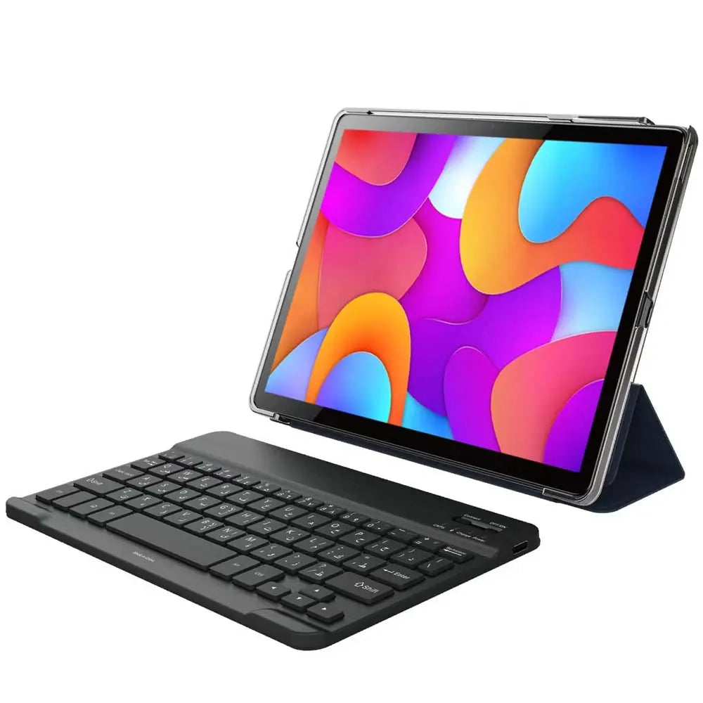 TAB 12 Pro 10.1 Inch Android Tablet – 8GB RAM, 512GB ROM, 5G Dual SIM, IPS LCD, Android 13, Includes Keyboard, Touch Pen, OTG, and Flip Case Nawazia