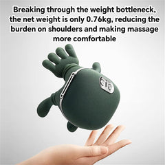 Master Hand Neck & Shoulder Massager with Heat – 3 Modes, 2 Temperature Levels, Cordless Design – Green