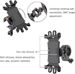 C66 Bike & Motorcycle Phone Holder | 360° Adjustable Mount for iPhone, Samsung, Huawei, and More Nawazia