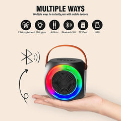 All-In-One Karaoke Machine | Bluetooth Speaker with UHF Wireless Microphones & LED Disco Ball Lights Nawazia