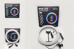 MJ33 RGB LED Soft Ring Light | 26CM Adjustable Ring Light with Phone Holder | Perfect for Video Recording & Live Streaming Nawazia