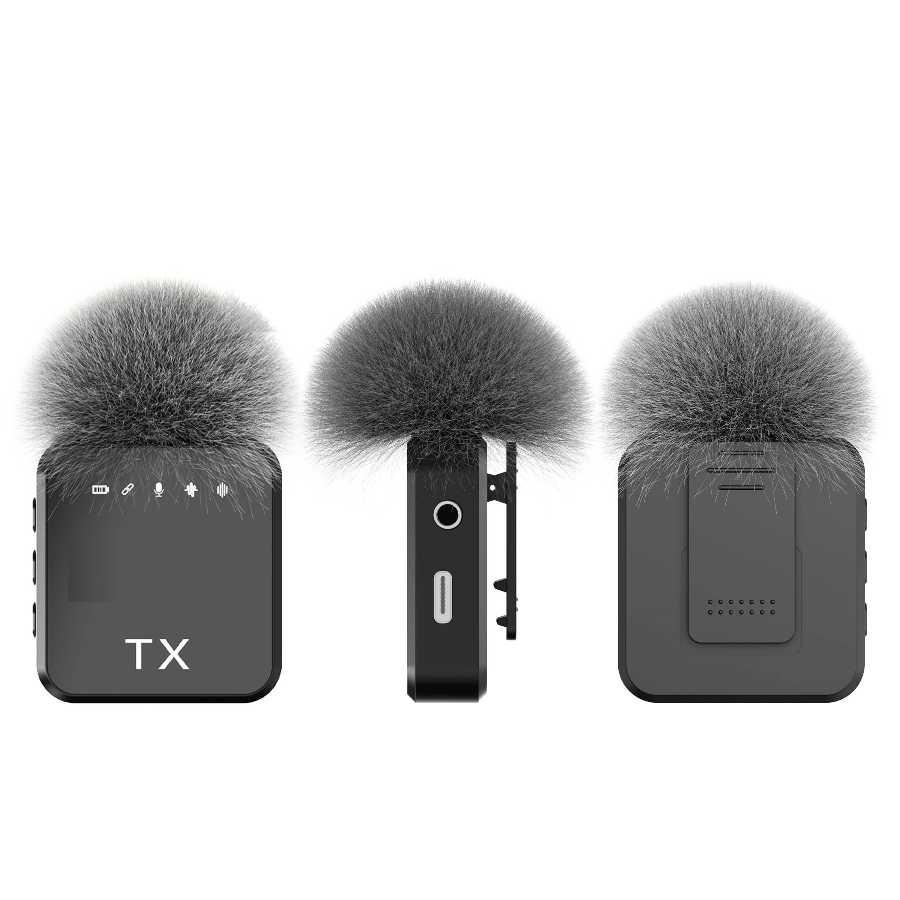 3-in-1 Lavalier Wireless Microphone – 2pcs Wireless Mic Compatible with iPhone, iPad, and Android | Perfect for Video Recording