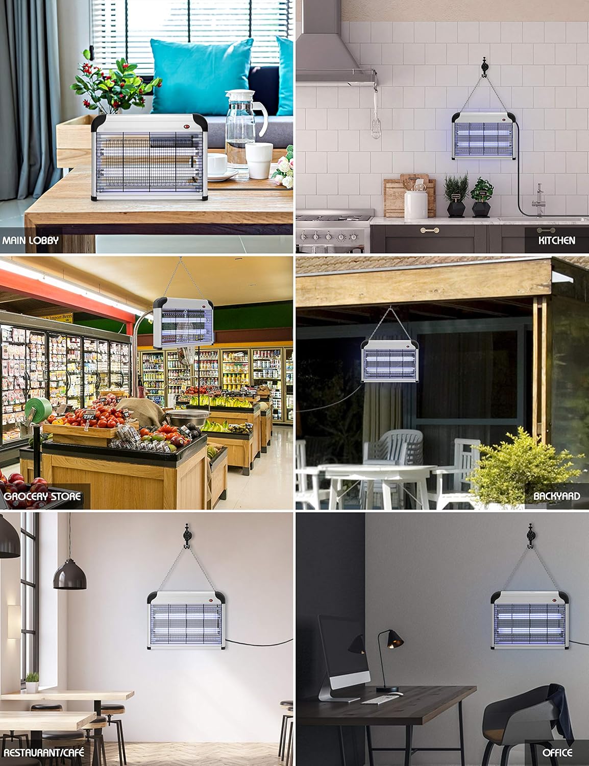 Electric Bug Zapper - 20W UV Mosquito Killer, 2800V Grid, Plug-in Hanging Indoor Insect Trap for Mosquitoes, Flies, Moths Nawazia