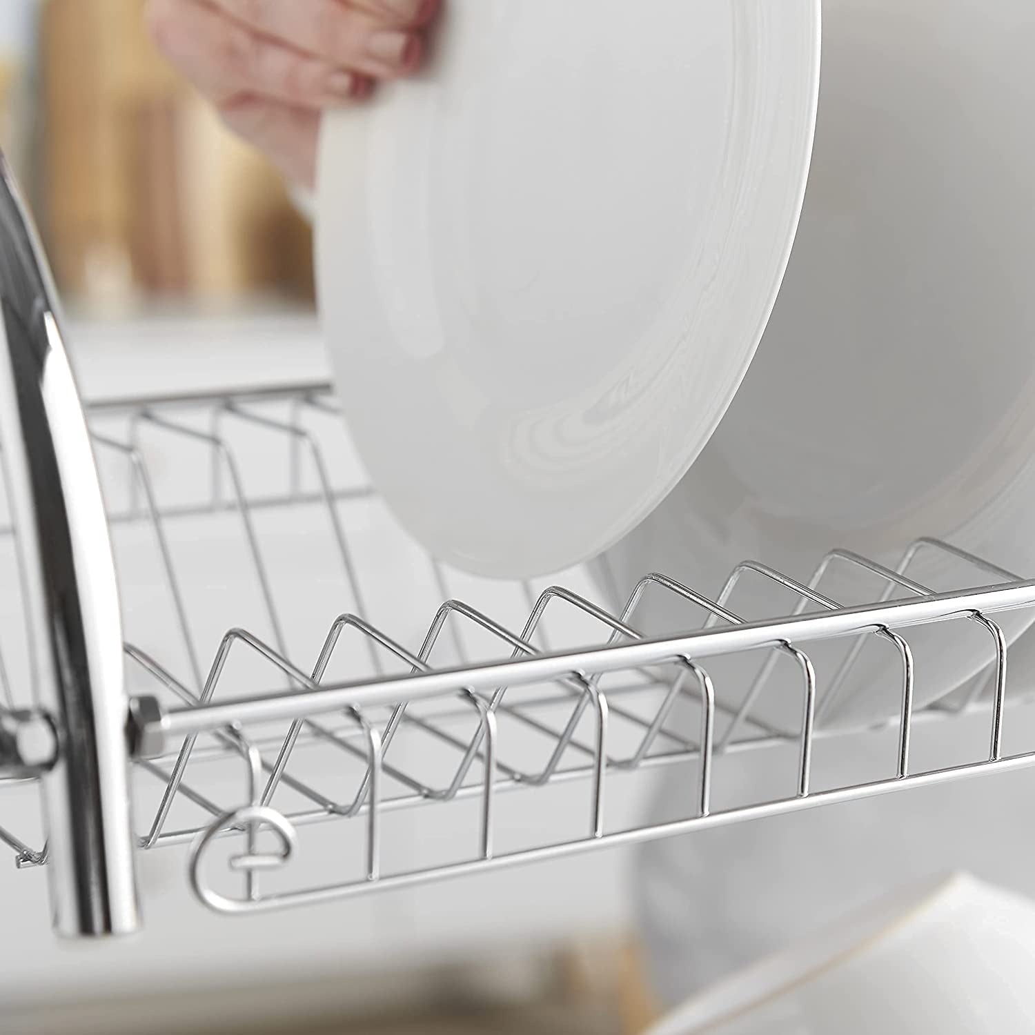 New Arrival 2-Layer Kitchen Dish Rack | Stainless Steel Dish Drainer & Plate Holder with Utensil Organizer Nawazia