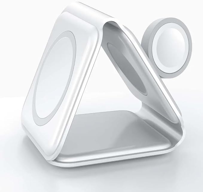 Foldable Magnetic Wireless Charger | 3-in-1 Charging Stand for iPhone, Android, Watches, and AirPods Nawazia