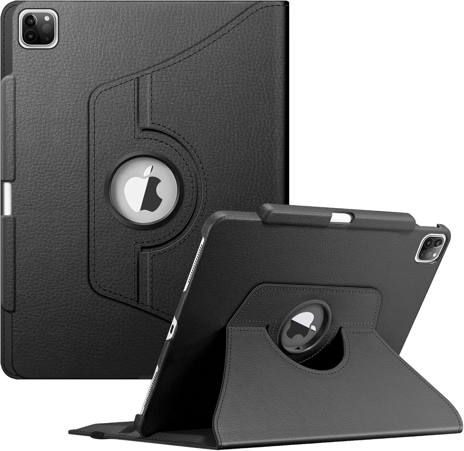 360° Rotating Case for iPad Pro 12.9" (2018-2022) with Auto Sleep and Pencil Holder