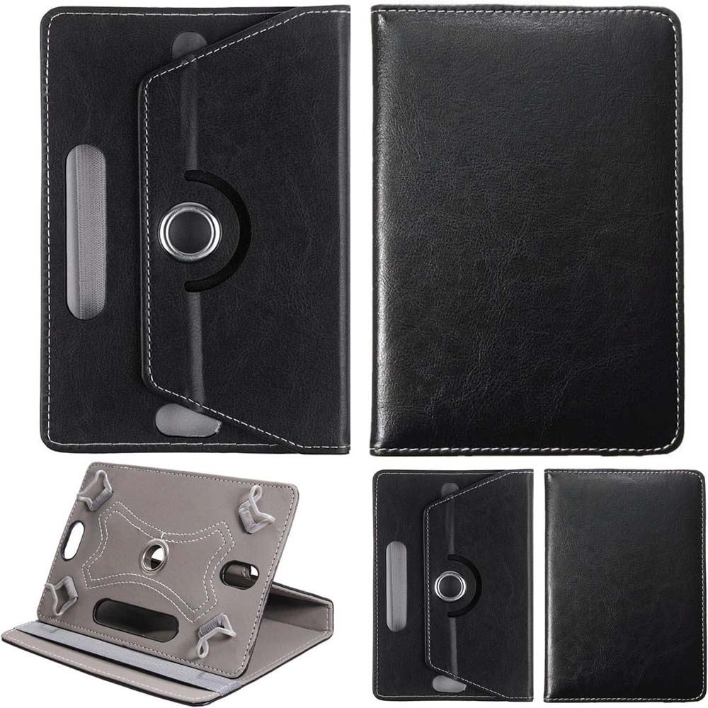 360° Rotating Leather Case for Universal 8/9-Inch Tablets with Auto Sleep/Wake