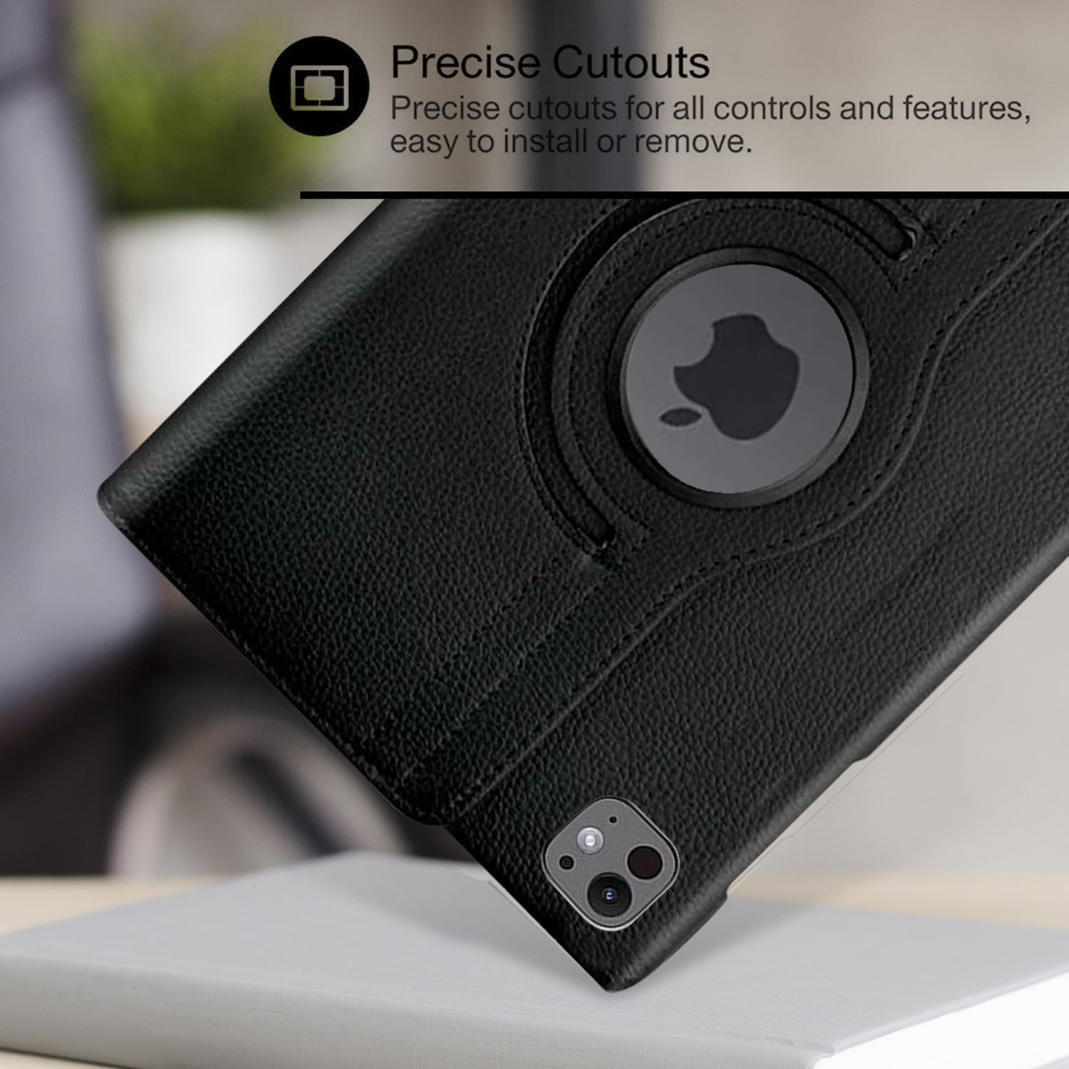 iPad Pro 11" 2024 (M4) Case - 360° Rotating Smart Folio Cover with Auto Sleep/Wake & Multi-Angle Stand (Multi-Color) Nawazia