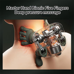 Master Hand Neck & Shoulder Massager with Heat – 3 Modes, 2 Temperature Levels, Cordless Design – Green