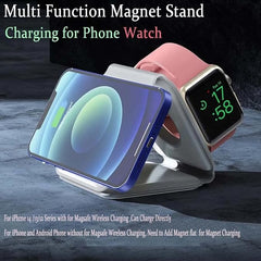 Foldable Magnetic Wireless Charger | 3-in-1 Charging Stand for iPhone, Android, Watches, and AirPods Nawazia
