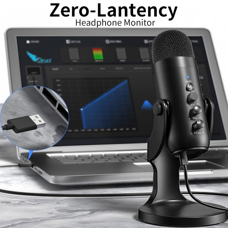 Mc-PW8 Professional USB Microphone – Condenser Desktop Microphone for Gaming, Streaming, Podcasting & Recording Nawazia