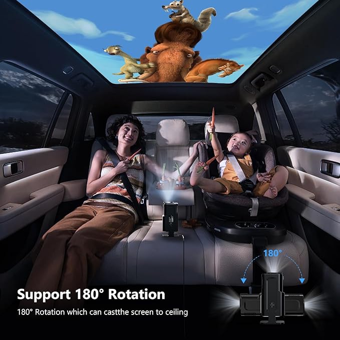 Android 11 HY320 Projector | 390 ANSI Lumens | 4K Native 1080p Dual WiFi6 & BT5.0 | Portable Outdoor Cinema | HY300 Upgrade Nawazia