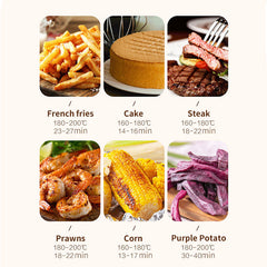 4.5L Digital Air Fryer with 2400W Fast Heating