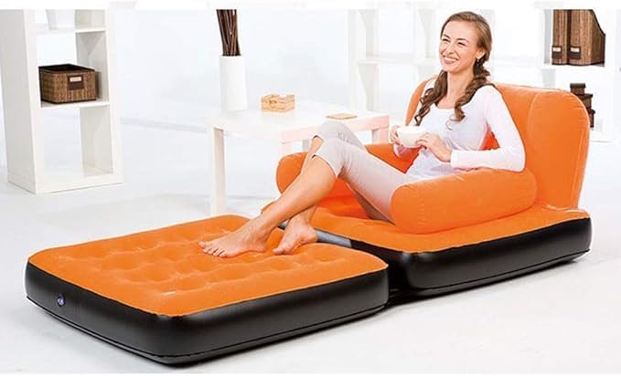 Foldable Inflatable Lazy Sofa Bed | Comfortable Single-Seat for Balcony, Garden, & Outdoor Use Nawazia