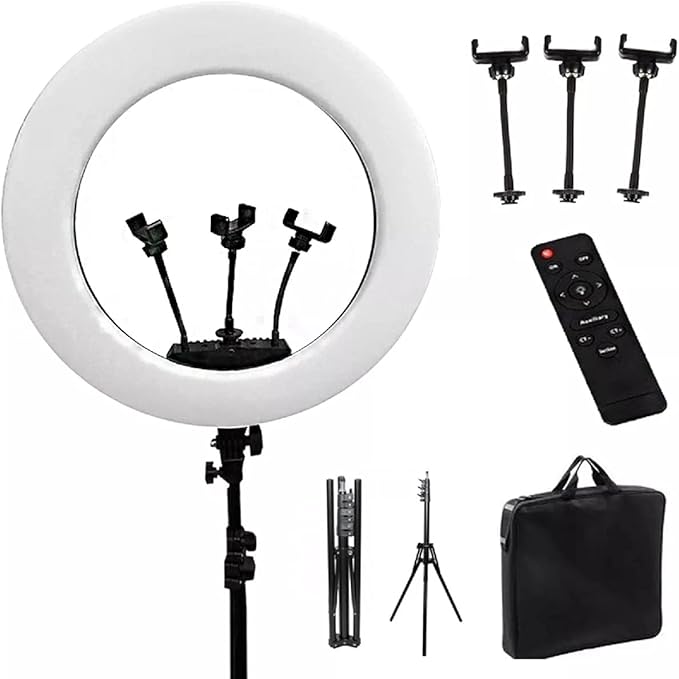 RL-21 Inch Special Ring Fill Light | Professional Lighting for Live Broadcast & Anchors | Adjustable Brightness with Stand Nawazia