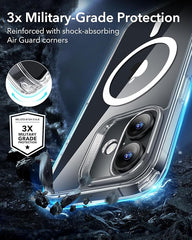 MagSafe-Compatible Magnetic Phone Case for iPhone 16 Series – Military-Grade Protection, Camera Lens Guard & Free Screen Protector Nawazia