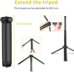 Live Set Fill Light Selfie Stick Tripod – Foldable, with Microphone & Adjustable Lighting Nawazia