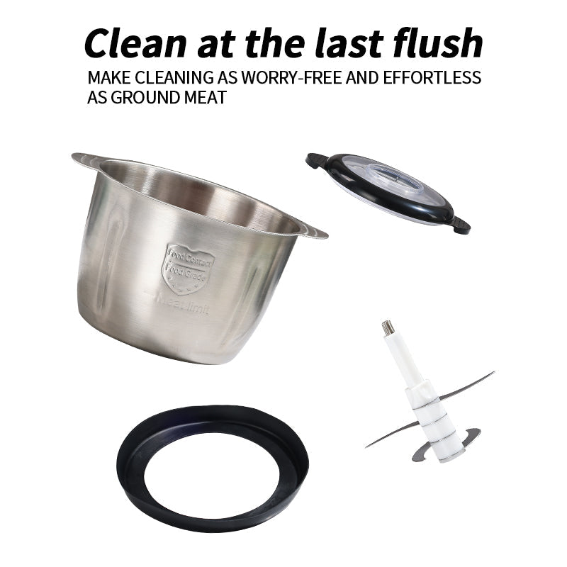 Stainless Steel Electric Blender & Meat Grinder - Portable Multifunction Food Processor for Kitchen, Safe & Low-Noise Nawazia