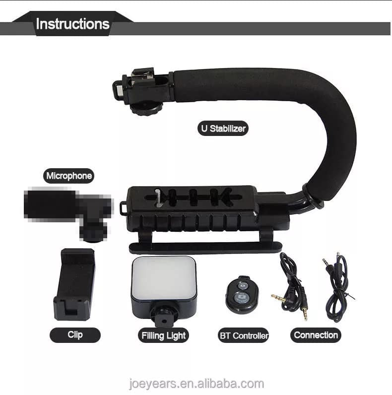 AY-49U U-Shaped Video Making Stabilizer Kit | Handheld Camera Gimbal for Smooth Filmmaking Nawazia