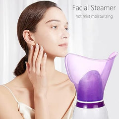 Facial Steamer | Professional Face Sauna Mask & Steam Inhaler | Moisturizer with Aroma Diffuser (Purple) Nawazia