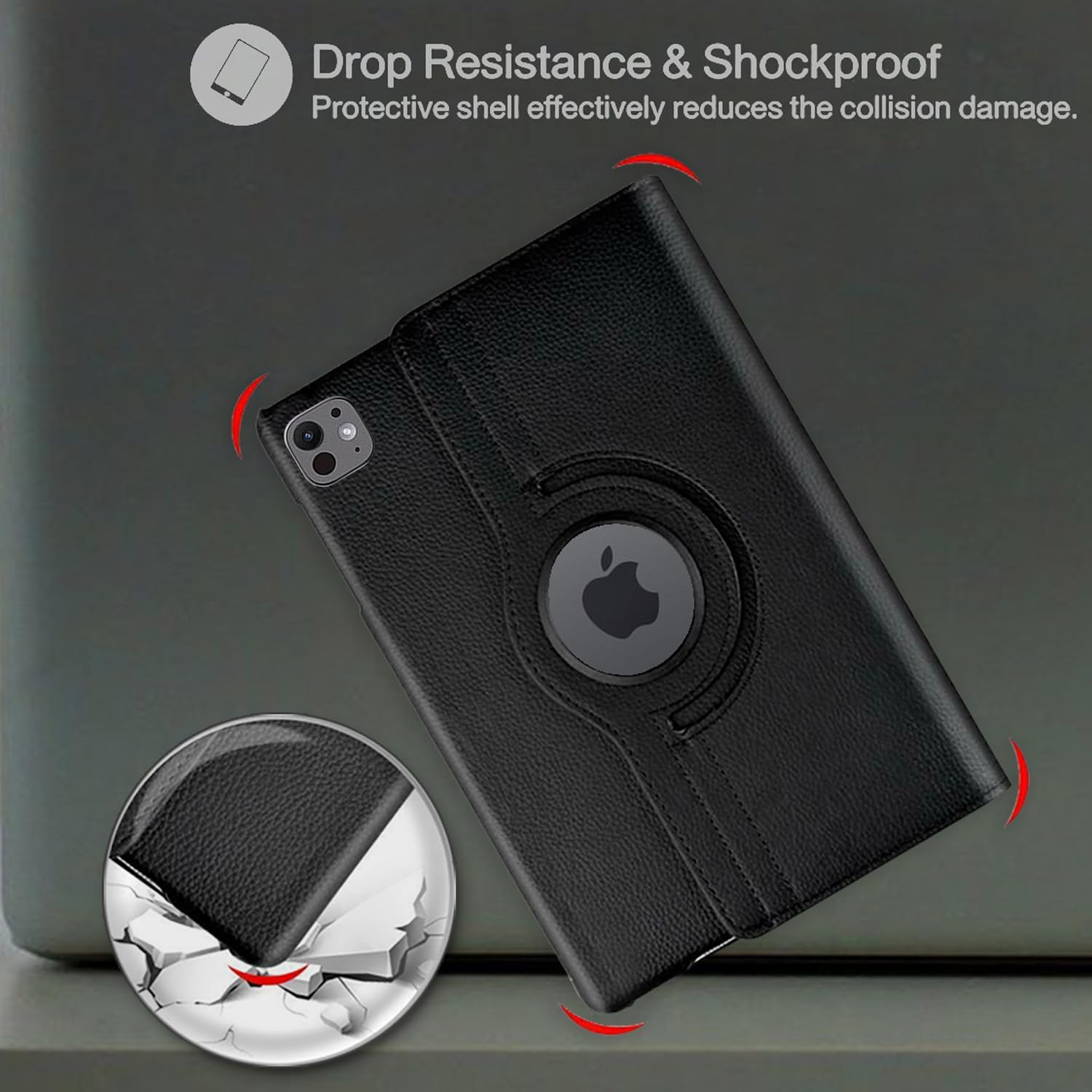 iPad Pro 11" 2024 (M4) Case - 360° Rotating Smart Folio Cover with Auto Sleep/Wake & Multi-Angle Stand (Multi-Color) Nawazia