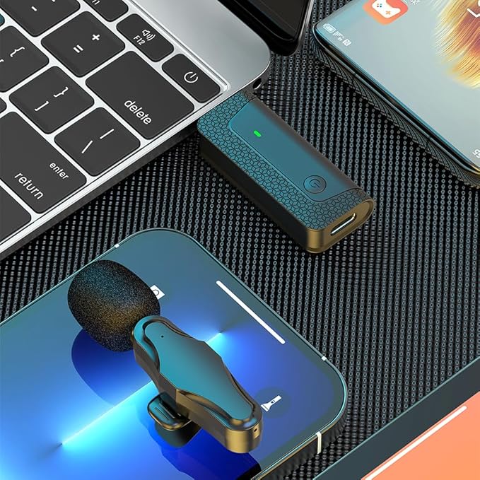 K35 Pro Wireless Lavalier Microphone | 2023-24 Advanced Audio Technology for Crisp Sound Quality Nawazia