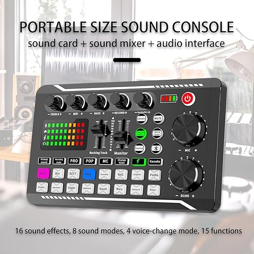 Ultimate Podcasting Ensemble – V9 Mixer, BM800 Mic & Sound Card for Pro-Quality Audio Nawazia