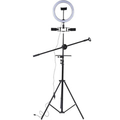 Ring Light Sound Card Tray with Live Microphone Stand | Adjustable Threaded Clamp Clip | Tripod Bracket Accessories with Mobile Phone Holder Nawazia