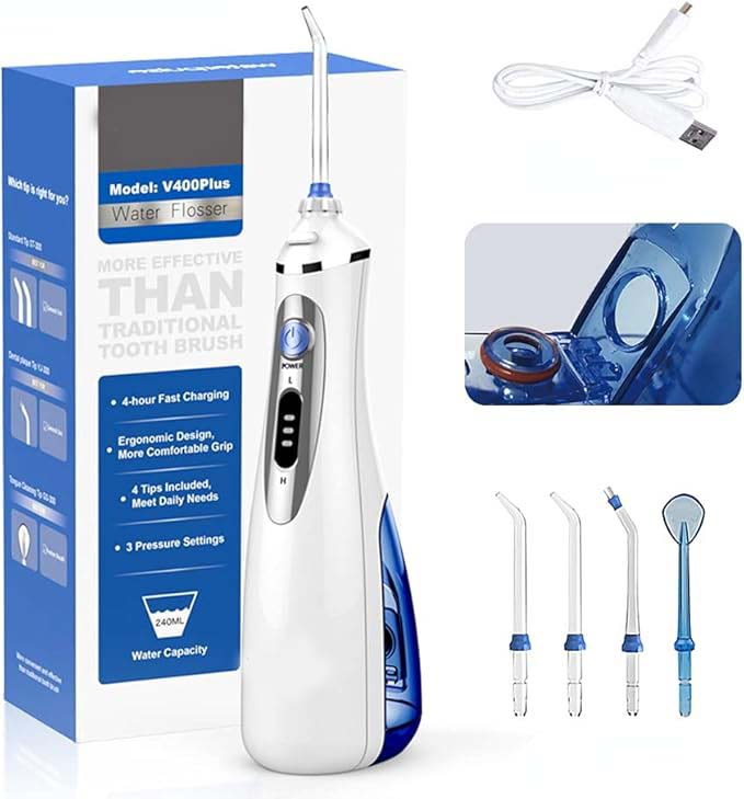 Dental Oral Irrigator – 240ml USB Water Flosser, Waterproof Teeth Cleaner & Mouth Washing Machine Nawazia